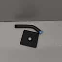 Lounsweer 3.5 Inch Shower Arm and Flange Wall Mount Replacement Shower Head Extension Extender Pipe Arm with 6 Inches Head(Black)