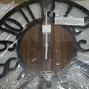 1st owned Wall Clock for Living Room -16" Silent Non Ticking,Battery Operated,Black Metal, Antique Wood Clocks for Farmhouse,Dining Room,Bedroom,Kitchen Clock Wall Decor- Arabic Numerals