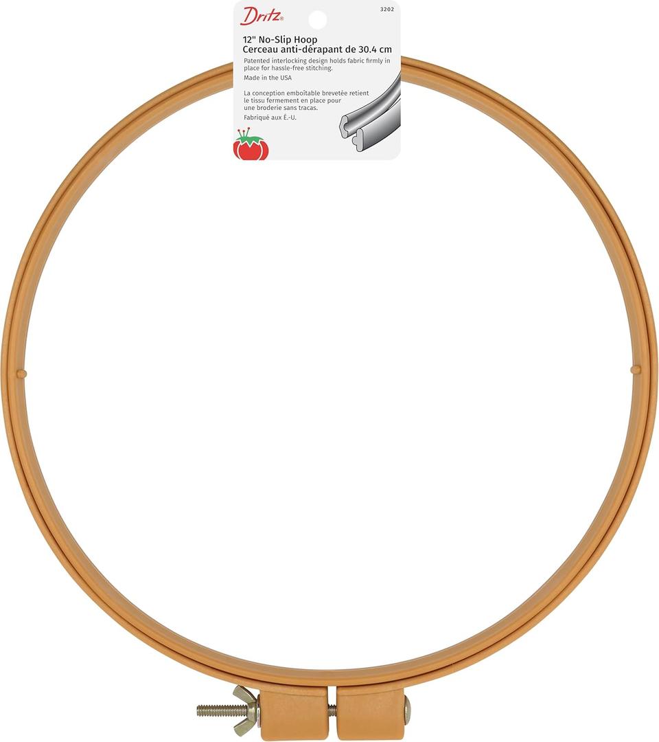 Dritz 3202 Plastic No-Slip Quilting Hoop, 12-Inch