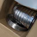 Sunnyray 304 Stainless Steel Plates and Bowls Metal Camping Plates Reusable 13 oz Steel Snack Bowls Dinner Dishes Double Walled Insulated Metal Dinnerware(10 Sets,8 x 8 Inch)