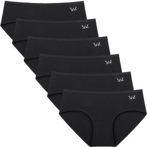 Benirap Womens Underwear Soft Cotton Hipster Panties Breathable Briefs 5 Pack, L