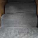 4-Step Dog Stairs for Large Dogs and Cats, 20in H Dog Steps for Couch, Sofa, Chair, Non-Slip Sturdy Pet Steps, Pet Ramp for High Bed Indoor (Dark Grey)