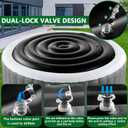 Tlswshsy 4.5 Ft Inflatable Hot Tub Cover- Energy Saving lid for Round Hot Tub- Foldable Protective Rain Overflow Cover for Outdoor Inflatable Hot Tubs (Black)