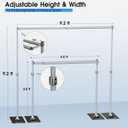 ALTSON Photo Backdrop Stand Heavy Duty 9.2x9.2Ft, Double Crossbar Pipe and Drape Stand Kit, Adjustable Metal Frame Background Stand with Flat Base for Wedding Party Birthday Photography Decoration