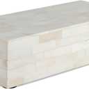 Handicrafts Home Decorative Storage Box with Lid 10x4.5x2.5 Modern Home Decor Organizer, Memory Box & Jewelry Storage- Decorative Boxes for Living Room & Shelf Decor- Classic Plain- White