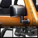 Door Mirror Left Driver Side and Right Passenger Side Replacement For Jeep Wrangler JK 2007-2017, Replace CH1320271 CH1321271