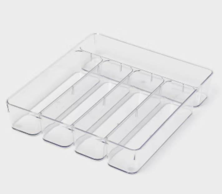 5-Compartment silverware or utensil drawer organizer