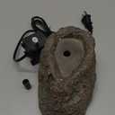 Dreyoo Fountain for Bird Bath, Red Moss Resin Granite Water Fountain Rock with 7W Water Pump, Bird Bath Fountains for Hummingbird Birdbath, Bird Feeder, Small Aquarium, Fish Tank