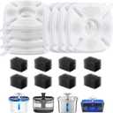 Veken Cat Water Fountain Filter, F1, Classic 8 Pack Replacement Filters