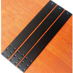 3 Pack L22 x W 2.5" 10mm Thick Hidden Countertop Support Brackets, Straight Steel Countertop Support Brackets Solid Floating Shelf Bracket for Countertops Frosted Black