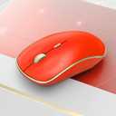 JOYACCESS Wireless Gaming Mouse, Slim Portable USB Mouse for Laptop, Computer, PC (Orange Red)