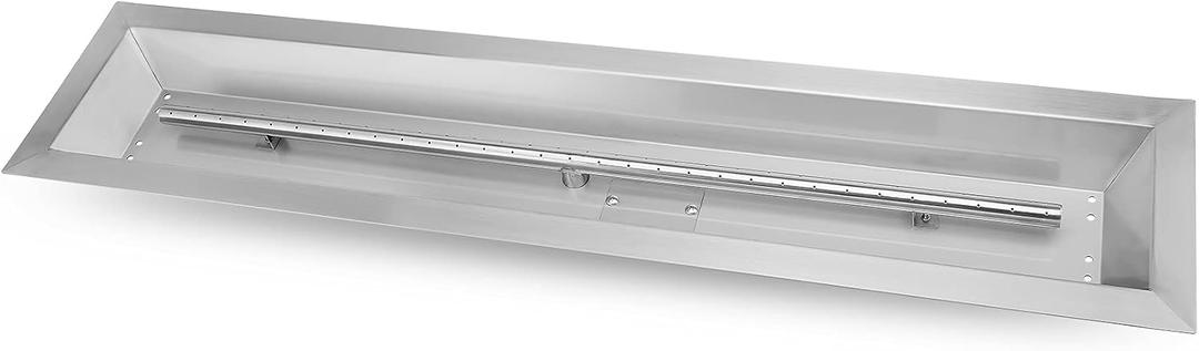 Stanbroil 48 by 6-Inch Drop-in Linear Trough Fire Pit Burner, 304 Stainless Steel Gas Fire Pit for Outside, BTU 91,000 Max