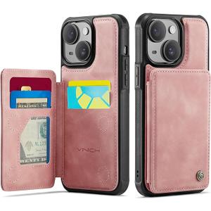 Vinich for iPhone 14 Wallet Case with Card Holder, RFID Blocking Credit Slots Kickstand Shockproof Phone Cover Fit for iPhone 14 6.1" 