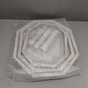 3 Tiered Tray Stand White Tier Serving Tray, Three Decorative Trays, Wooden Cupcake Stand 3 Tiered Farmhouse Tray for Home Decor(L 13.8” W 12.5” H 21.8”)