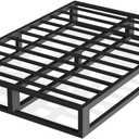 Bilily 6 Inch California King Bed Frame with Steel Slat Support, Low Profile King Metal Platform Bed Frame Support Mattress Foundation, No Box Spring Needed/Easy Assembly/Noise Free