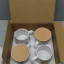 Homlouue Christmas Mugs Set of 4, Merry Christmas Mugs, Holiday Mug, Holiday Coffee Mugs, Xmas Gifts for Friends Family Coworker, 14 Oz