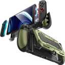 Mumba Dockable for Nintendo Switch 2 Case with Flip Stand, [Titan] Ergonomic Switch 2 Grip Protective Cover Holds 5 Game Cards & 2 TF Cards TPU Accessories and Quick-Release Joy-Con Design (Guldan)