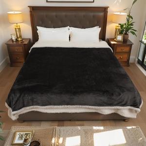 Electric Heated Blanket Twin Size 62"84", Luxurious Breathable Flannel with 4 Heat Settings, 10-Hour Auto Shut-Off & Overheat Protection, for Bed & Couch, Cozy Gift - Iron Gray