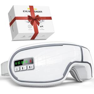 Beinkap Eye Massager with Heat, Music, Compression, Adjustable Sleep Mask Massage Holiday Birthday Gifts for Women Men, Eye Massager for Migraine Reduce Stye Eye, Eye Strain Relief, Improve Sleep