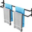 32Inch Double Towel Bar, JIAPAIDUO Towel Rack for Bathroom, Stainless Steel Double Bath Towel Bar, Wall Mounted Towel Holder, Matte Black