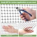 Woanger 7.5' x 165' Deer Fence Netting 55 gr/sq m Animal Fence Barrier Netting 0.87" Square Mesh Heavy Duty Deer Barrier for Shrubs Fruit Tree Poultry for Against Hawk Squirrel, Black