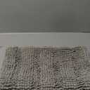 H.VERSAILTEX Bath Rugs for Bathroom Non Slip Bath Mats Extra Thick Chenille Striped Bath Rug Runners 47" x 17" Absorbent Fluffy Soft Shaggy Mats Dry Fast Plush Area Carpet for Bath Room - Dove
