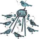 Monsiter QE Bird Wind Chimes for Outside, Outdoors Wind Chimes with 4 Large Aluminum Tubes & S Hook - Outdoor Clearance Hanging Decor for Garden, Patio, Backyard or Porch