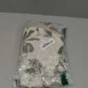 jinchan Linen Valance Double Layer Kitchen Window Curtain Green Leaf on Beige Valance for Living Room Cafe Farmhouse Room Darkening Rustic French Country Curtain 18 Inch Rod Pocket 1 Panel