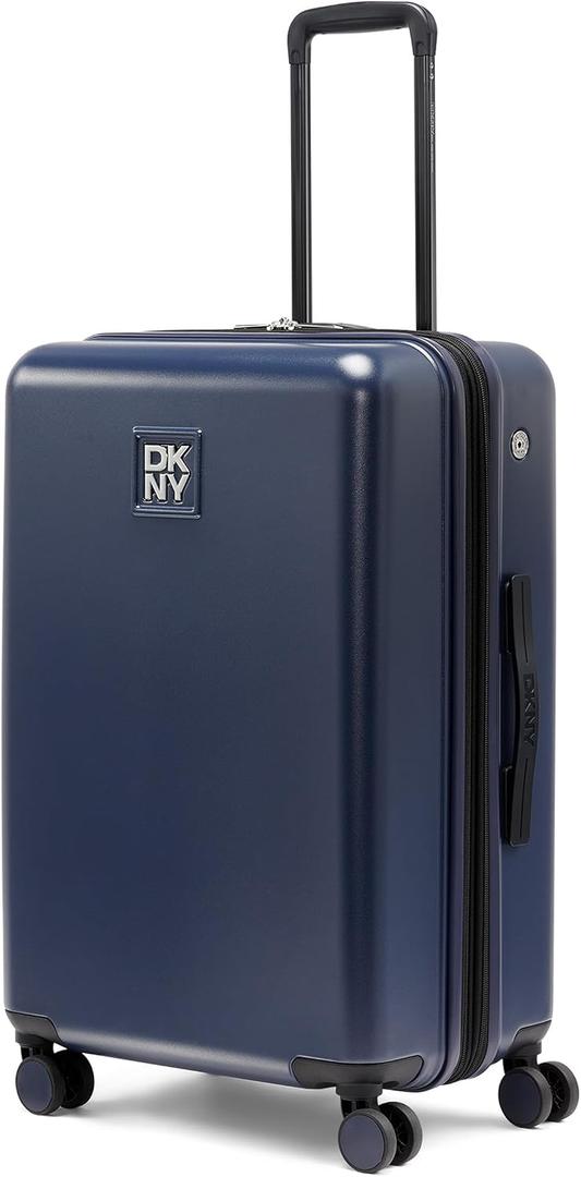 DKNY On the Go 25" Hardshell Lightweight Expandable Checked Luggage with Spinner Wheels,Navy