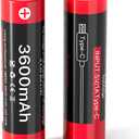 Rechargeable Battery 3.7V 3600mAh for Streamlight X Series Flashlights 2-Pack