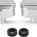 Raguso 6100FP Aluminum Antirust Polished Oval Shape Valve Cover Breather PCV Finned Valve Cover Breather Aluminum Valve for Replacement