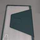 Rotating Case for Samsung Galaxy Tab S7 FE/S8 Plus/S7 Plus 12.4 Inch,360 Degree Rotation Protective Stand Smart Tablet Slim Hard Shell Cover Clear Back,with S Pen Holder Auto Wake/Sleep (Dark Green)