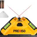PREXISO Square Laser - 30Ft Flooring Laser Level, Tile Laser Line Projection, Angle 90 Magnetic Leveling Tool, Square Built-In 2 Bubble Vials With Wall Panel Stand for Installation, Construction