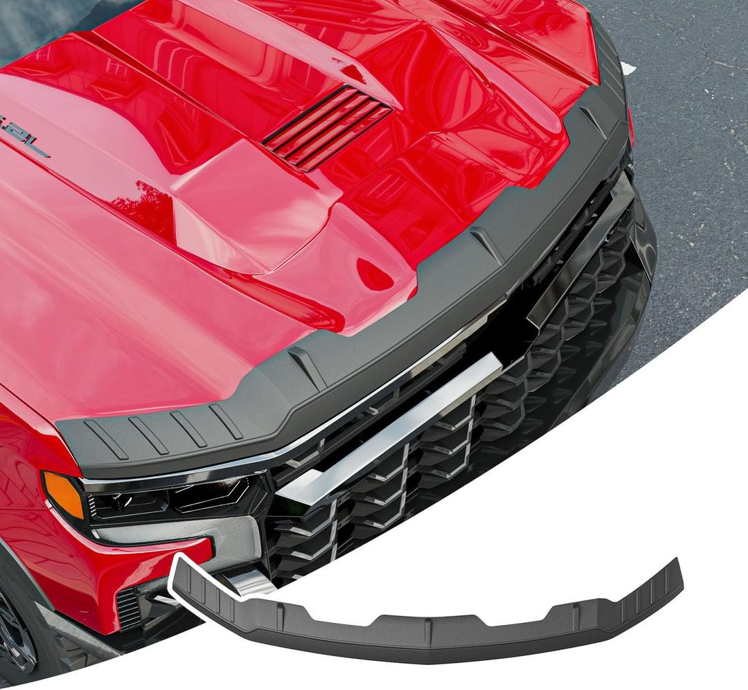 Hood Deflector Compatible with 2019-2024 Chevy Silverado 1500 Hood Protector TPE Hood Shield Replacement for 2019-2024 Chevy Silverado Accessories