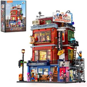 Street Fusion Boxing Club Lighting Building Bricks Set - City Town Modular Playset Collection Display kit with Minifigures 3036 Pcs for Adults & Teens & Life Enthusiasts