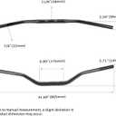 RUTU 28mm 1-1/8"Fat Handlebars Motorcycle Handlebars for Dirt Pit Bike CRF CR YZ WR KX KLX RM RMZ RMX DRZ (Black)