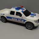 ArtCreativity Police Car Toy, Pickup Truck Toy with LED Headlights and Sirens, Friction Powered, 1:20 Scale Police Car Toys for Boys 3-5, Police Toys Monster Trucks, Toy Trucks for Kids Birthday Gift