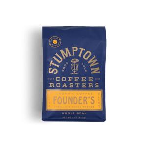 Stumptown Coffee Roasters, Founder's Blend, 100% Arabica Coffee - Organic Whole Bean Coffee, 100% Arabica Coffee - 12 Ounce Bag, Flavor Notes of Vanilla and Cocoa Powder (EXP 07/23/26)