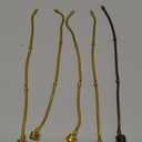 RUBYCA 5pcs 7.1" Gold Color Clasp European Snake Chain Charm Bracelet fit Charm Beads DIY