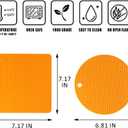 5 x 2 Pack Silicone Trivet Mat, Hot Pads Non-slip Insulation Mats for Home Kitchen (Orange)