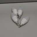 Lightinginside E12 Smart Light Bulbs 60W Equiv., Work with Alexa/Google Home/Smart Life, 500LM 6W RGBCW Candle Candelabra LED Light Bulbs, No Hub Required, 2.4G WiFi Bluetooth Bulb, ETL Listed, 4PCS (Multicolor)