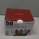 Minetom Vintage C9 LED Christmas Lights Outdoor Multicolor, 50 Feet C9 String Lights for Christmas Tree Roofline Holiday Party Indoor Outdoor Garden Patio Backyard Cafe Xmas Decoration, Green Wire