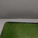Ottomanson Artificial Grass Puppy Potty Training Pad with Tray, 15" x 30" Reusable Pee Pad for Small Pets and Dogs