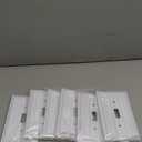 6-Pack Classic Beadboard Single Toggle Light Switch Cover Plate, Durable Natural Bamboo Fiber Decorative Switch Plate Covers, Pure White 1 Gang Wall Plate