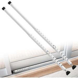 Supforce Sliding Glass Door Security Bar, 17-55 Inch Adjustable Sliding Patio Door Lock Bar, 1inch Heavy Duty Window Security Bars for Home, Apartment, Travel, 2 Pack