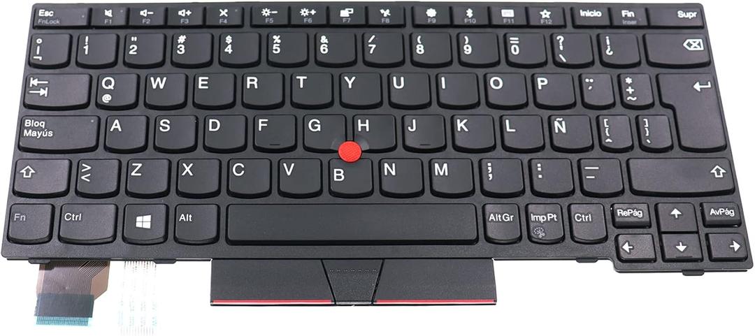 LeFix Latin Spanish Keyboard Non-Backlit Replacement Compatible with Lenovo Thinkpad X280 X390 X395|L13 L13 Yoga|A285,01YP003