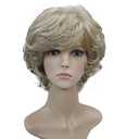 Wiginway Short Layered Shaggy Wavy Wigs Full Synthetic Capless Wigs White Women Blonde with Highlights (#L16-613)