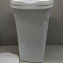 United Solutions 10 Gal/40 Qt Space-Efficient Kitchen Trash Can with Dual Swing Lid, (Pack of 2), Waste Basket Fits in Narrow Spaces and Perfect for Commercial Offices, Home Office, Dorm, White