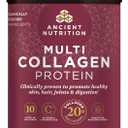 Ancient Nutrition Collagen Powder Protein with Probiotics, Unflavored Multi Collagen Protein with Vitamin C, 45 Servings, Hydrolyzed Collagen Peptides Supports Skin and Nails, Gut Health, 16oz (45 Servings (Pack of 1)), Best-Before 12/16/2027 