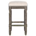 Ball & Cast Counter Height Barstool Upholstered Counter Stool Weathered Oak Finish 2-Pack 26" H